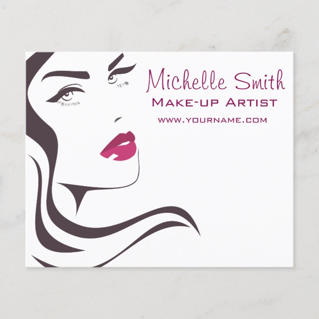 Long Hair Friseur macht Künstlermarken Flyer (Vorne)