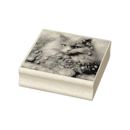 Long Hair Gray Nebelung Cat Kitty Jewelry Juwelen Gummistempel