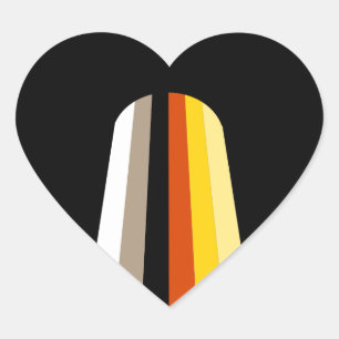 LONG HAIR PRIDE Herz-Aufkleber