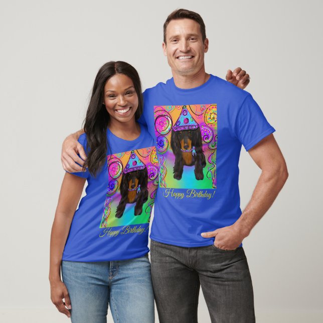 LONG HAIRED BLACK & TAN DOXIE T-Shirt (Unisex)