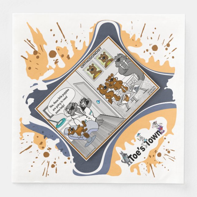 Long In The Tooth | Birthday Dinner Napkin Serviette (Vorderseite)