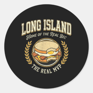 Long Island Bacon-Ei-Käse-Sandwich-Fan Runder Aufkleber