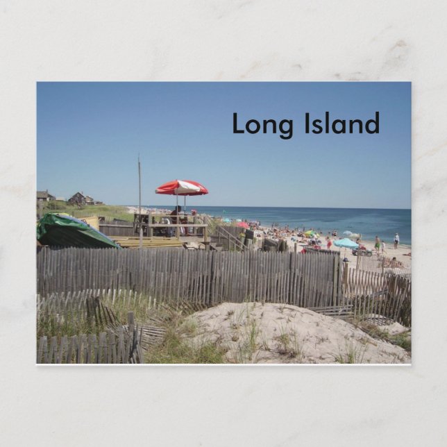Long Island Beach Postkarte (Vorderseite)