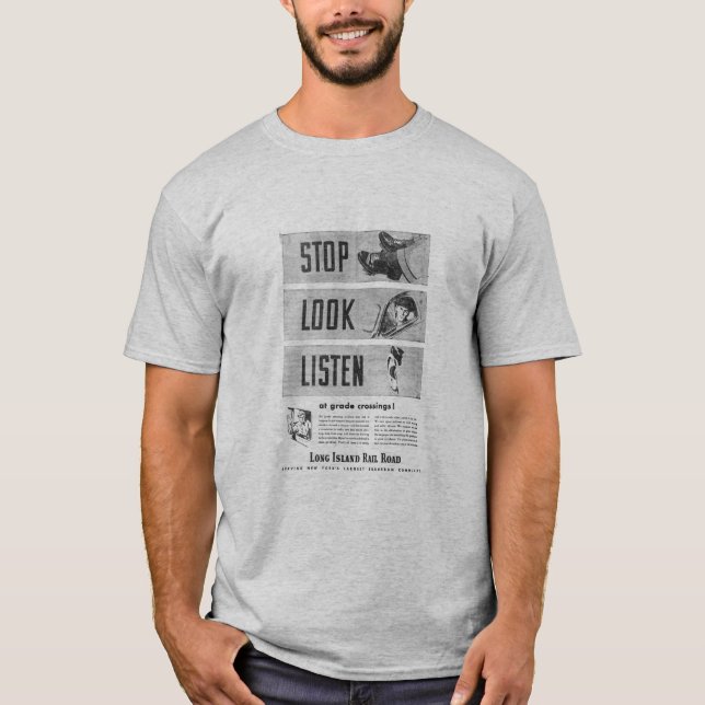 Long Island-Eisenbahn-Sicherheit T-Shirt (Vorderseite)