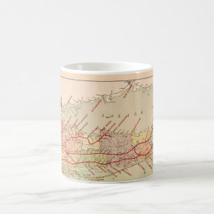 Long Island Eisenbahnkarte Tasse