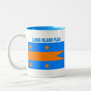 LONG ISLAND FLAG ZWEIFARBIGE TASSE