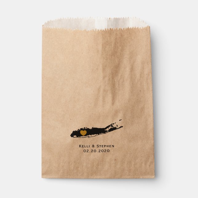 Long Island Gastgeschenk Hochzeit Leckerei Säcke,  Geschenktütchen (Vorderseite)