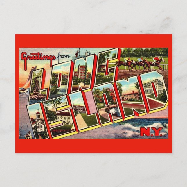 Long Island Grußkarte Postkarte (Vorderseite)