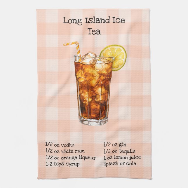 Long Island Ice Tea Bar Handtuch (Vertikal)