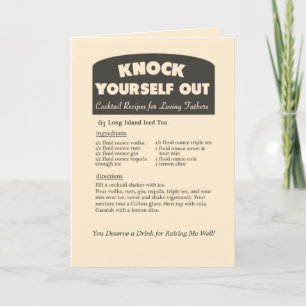 Long Island Iced Tea Cocktail // Vatertagskarte Karte