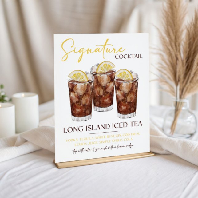 Long Island Iced Tea Signature Cocktail Recipe Fotodruck (Von Creator hochgeladen)