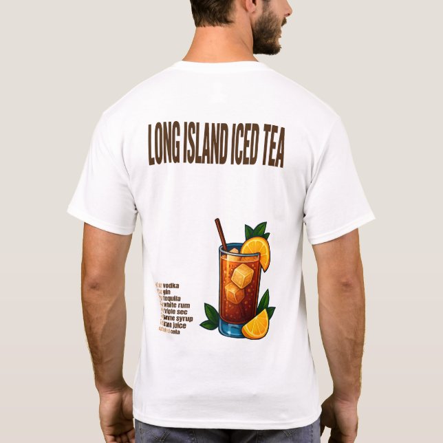 Long Island Iced Tea T-Shirt – Bold Retro Cocktail (Rückseite)