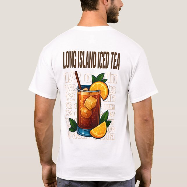 Long Island Iced Tea T-Shirt – Bold Retro Cocktail (Rückseite)