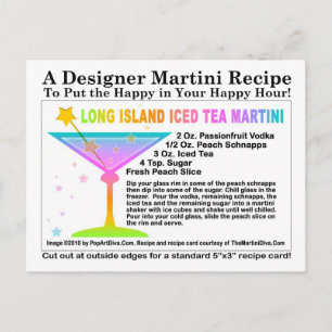 Long Island Iced Teatro Martini Recia Postkarte