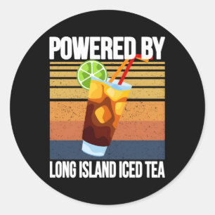 Long Island Iced Tee mit Cocktails Runder Aufkleber