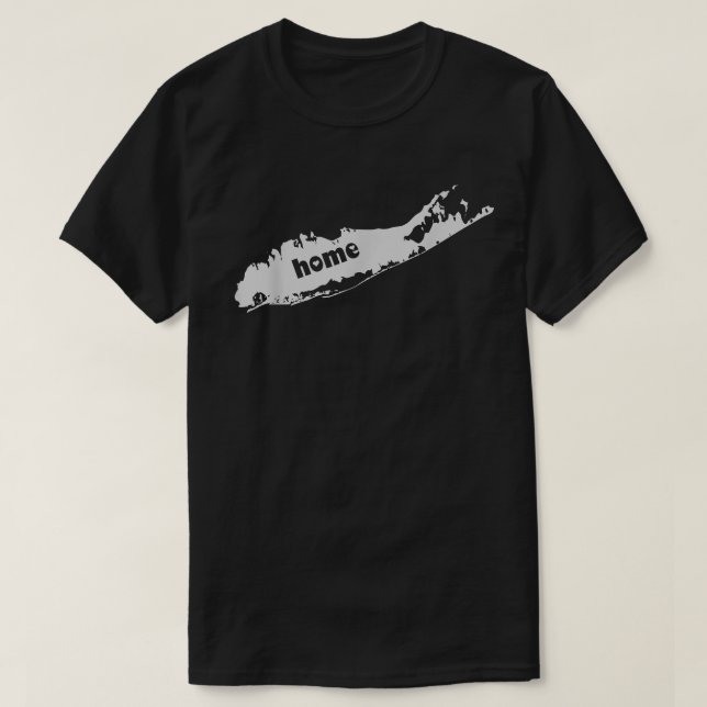 Long Island Liebe Zuhause Map  T-Shirt (Design vorne)