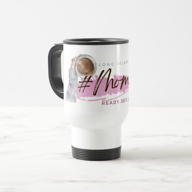 Long Island Mama Life Thermal Travel Mug Reisebecher (Vorderseite Links)