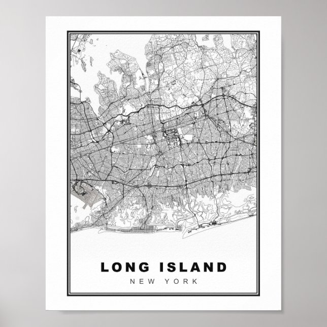 Long Island Map Poster (Vorne)