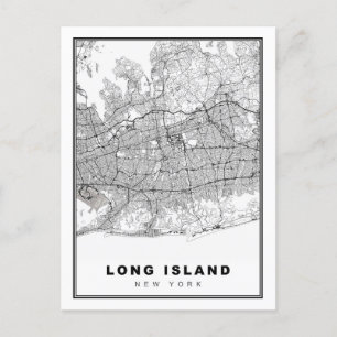 Long Island Map Postkarte