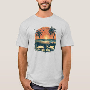 Long Island New York Retro-Strand-Feeling T-Shirt