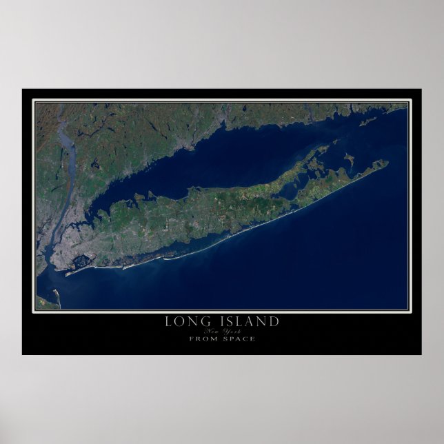 Long Island New York Satellite Poster Map (Vorne)