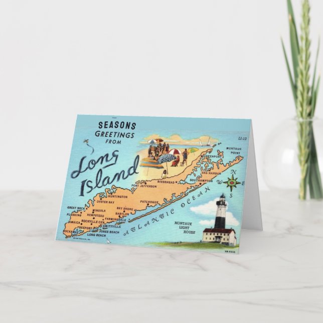 Long Island NY Feiertagskarte (Vorderseite)