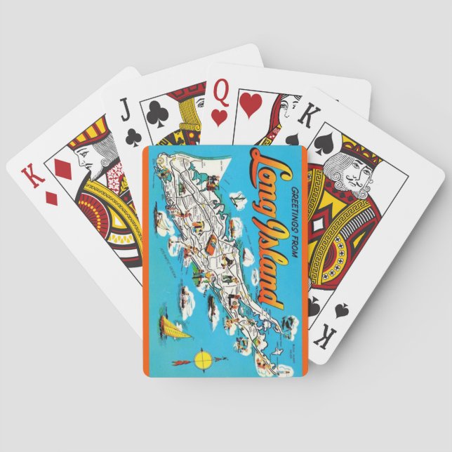  Long Island, NY Greeting Playing Cards Spielkarten (Rückseite)
