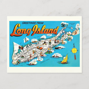 Long Island, NY Grüß dich Postkarte