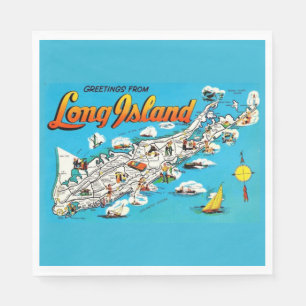 Long Island, NY Gruß Serviette