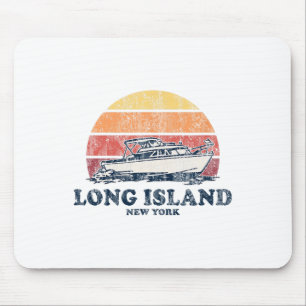 Long Island Ny Vintage Bootfahren 70er Retro Boots Mousepad