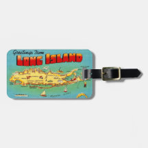 Long Island Postkarten-Gepäckanhänger