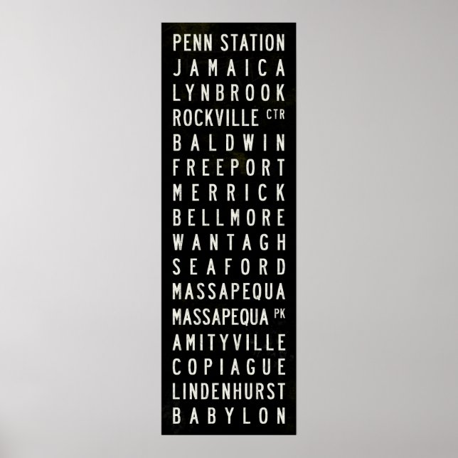 Long Island Rail Road LIRR Babylon Line U-Bahn Art Poster (Vorne)