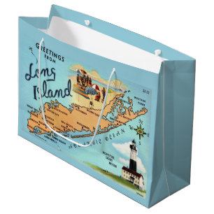 Long Island Retro große Geschenktüte