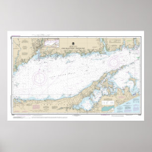 Long Island Sound Eastern Part Nautic Chart Poster