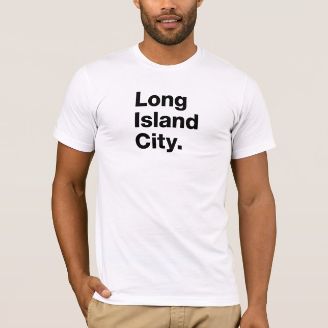Long Island-Stadt (Schwarzes) T-Shirt (Vorderseite)