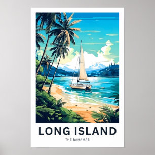 Long Island The Bahamas Travel Print Poster