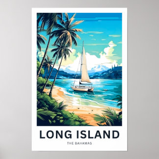 Long Island The Bahamas Travel Print Poster