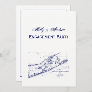 Long Island The Hamptons Map VC Einladung