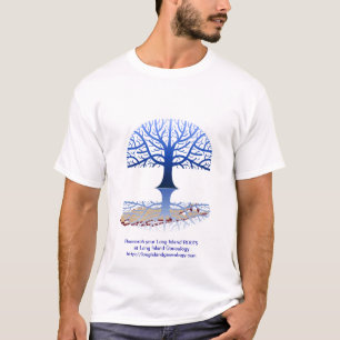 Long- Islandgenealogie-Blau-T - Shirt