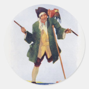 Long John Silver - Schatzinsel Runder Aufkleber