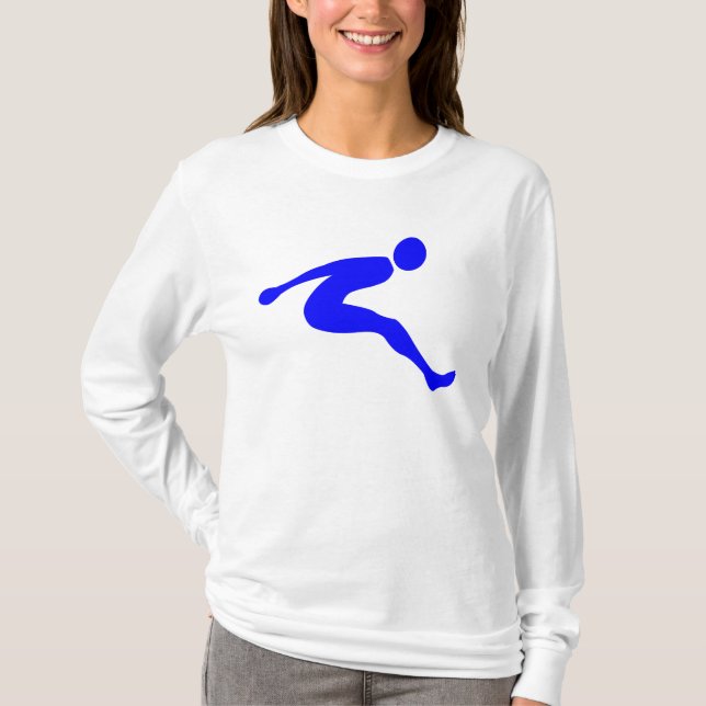Long Jump - Blau T-Shirt (Vorderseite)