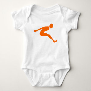 Long Jump - Orange Baby Strampler