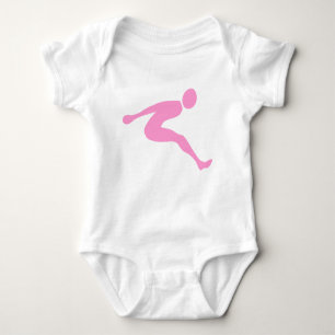 Long Jump - Pink Baby Strampler