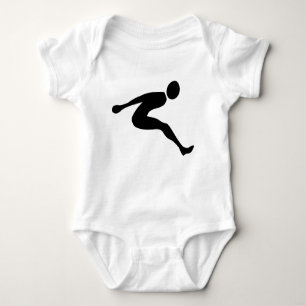 Long Jump - Schwarz Baby Strampler