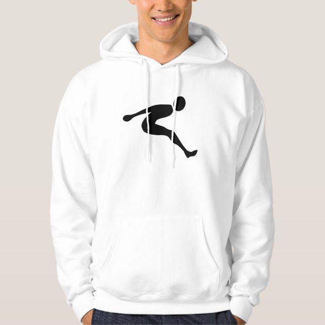 Long Jump - Schwarz Hoodie (Vorderseite)