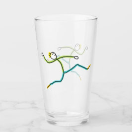Long Jump Stickman Glas