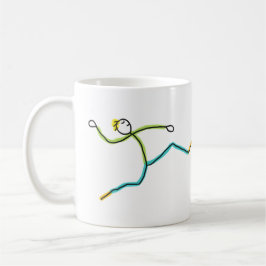 Long Jump Stickman Kaffeetasse