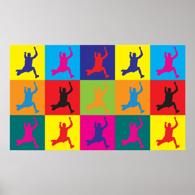 Long Jumping Pop Art Poster (Vorne)