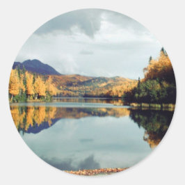 Long Lake Staaten Park Runder Aufkleber