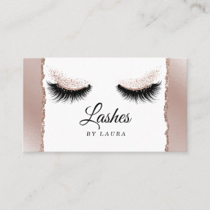 Long Lash Extension Makeup Artist Torn Papier Visitenkarte